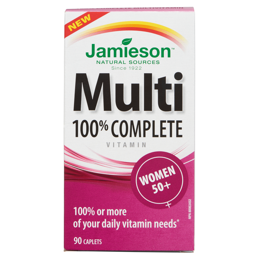 Jamieson Multi 100 Complete Vitamin Women 50+ 90 Caplets WeShine.ca