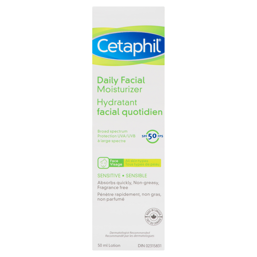 Cetaphil Lotion Daily Facial Moisturizer Sensitive SPF 50 50 ml