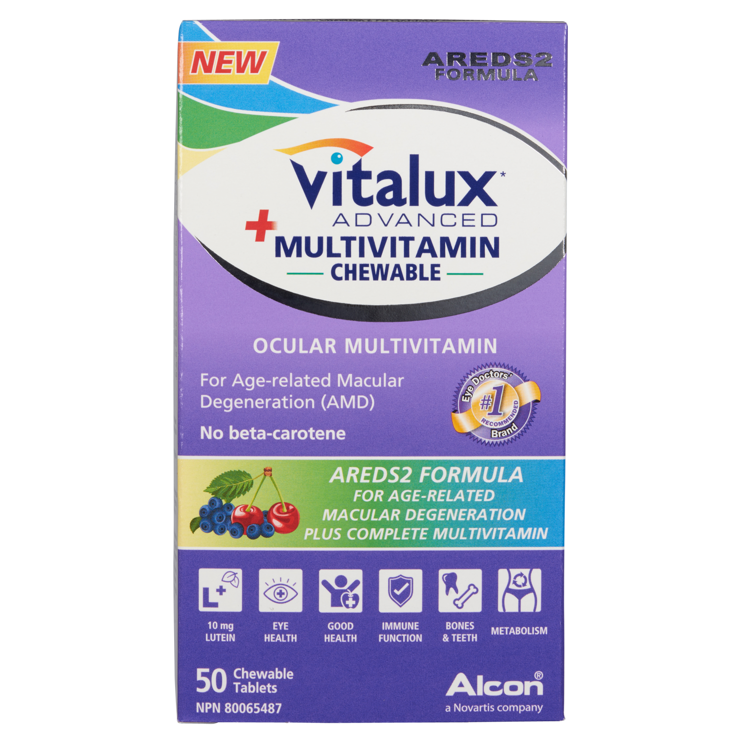 Vitalux Advanced + Multivitamin Chewable Ocular Multivitamin, 50