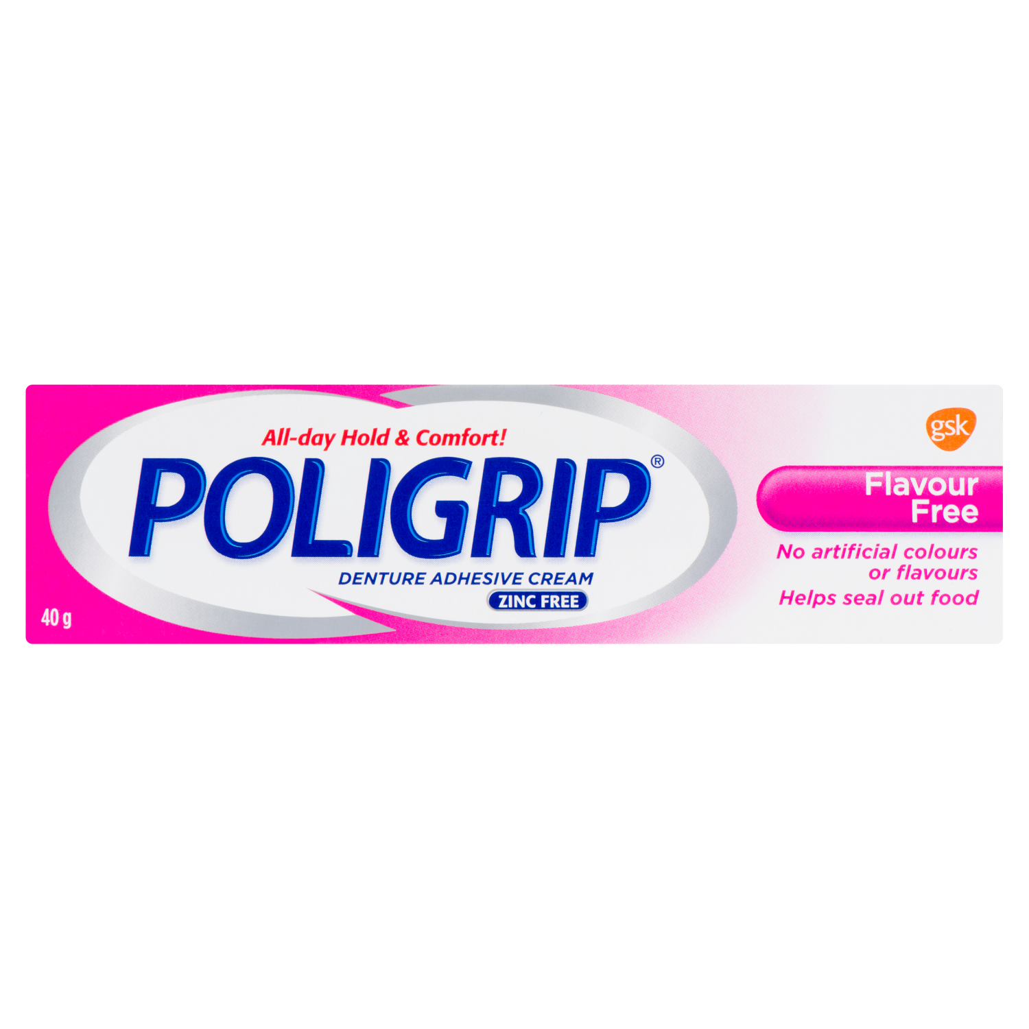 Poligrip Zinc Free Denture Adhesive Cream, 40 g WeShine.ca Health