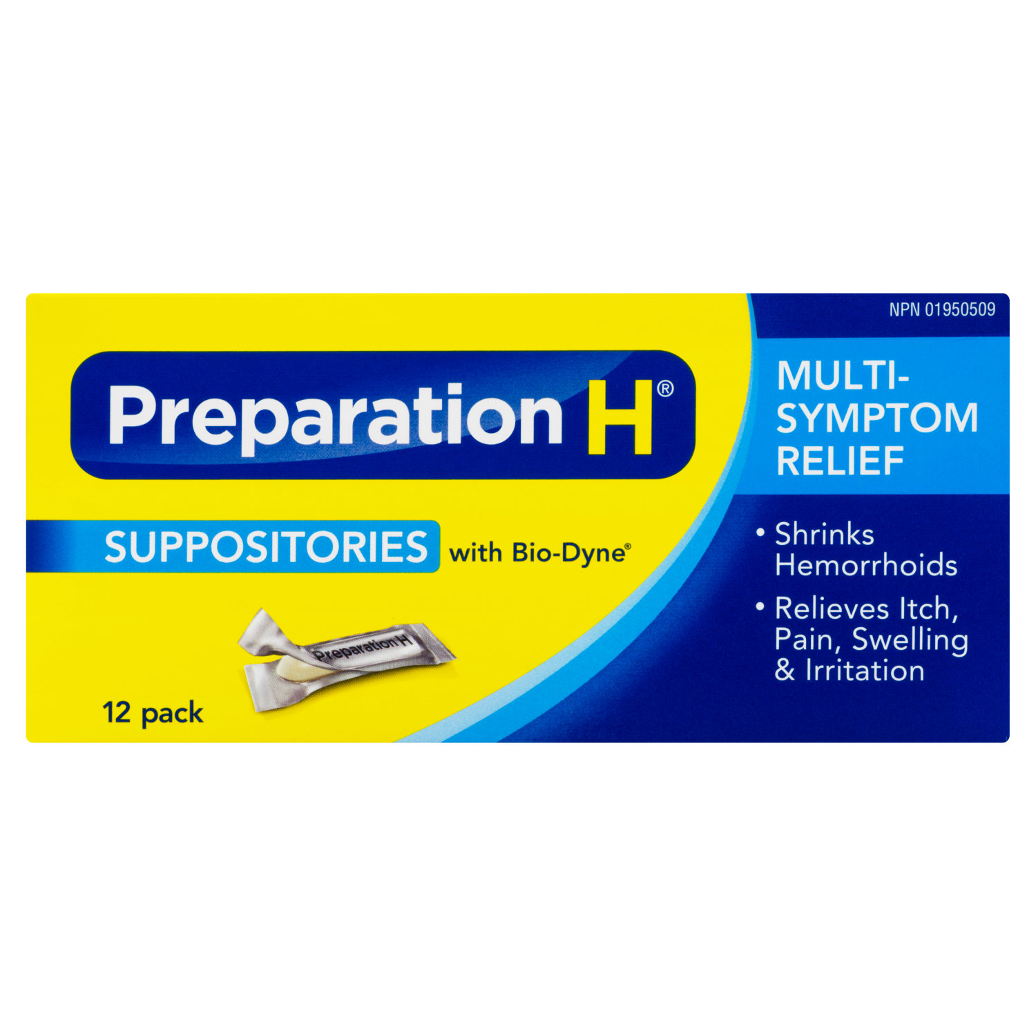 Preparation H Suppositories with BioDyne, 12 Pack WeShine.ca
