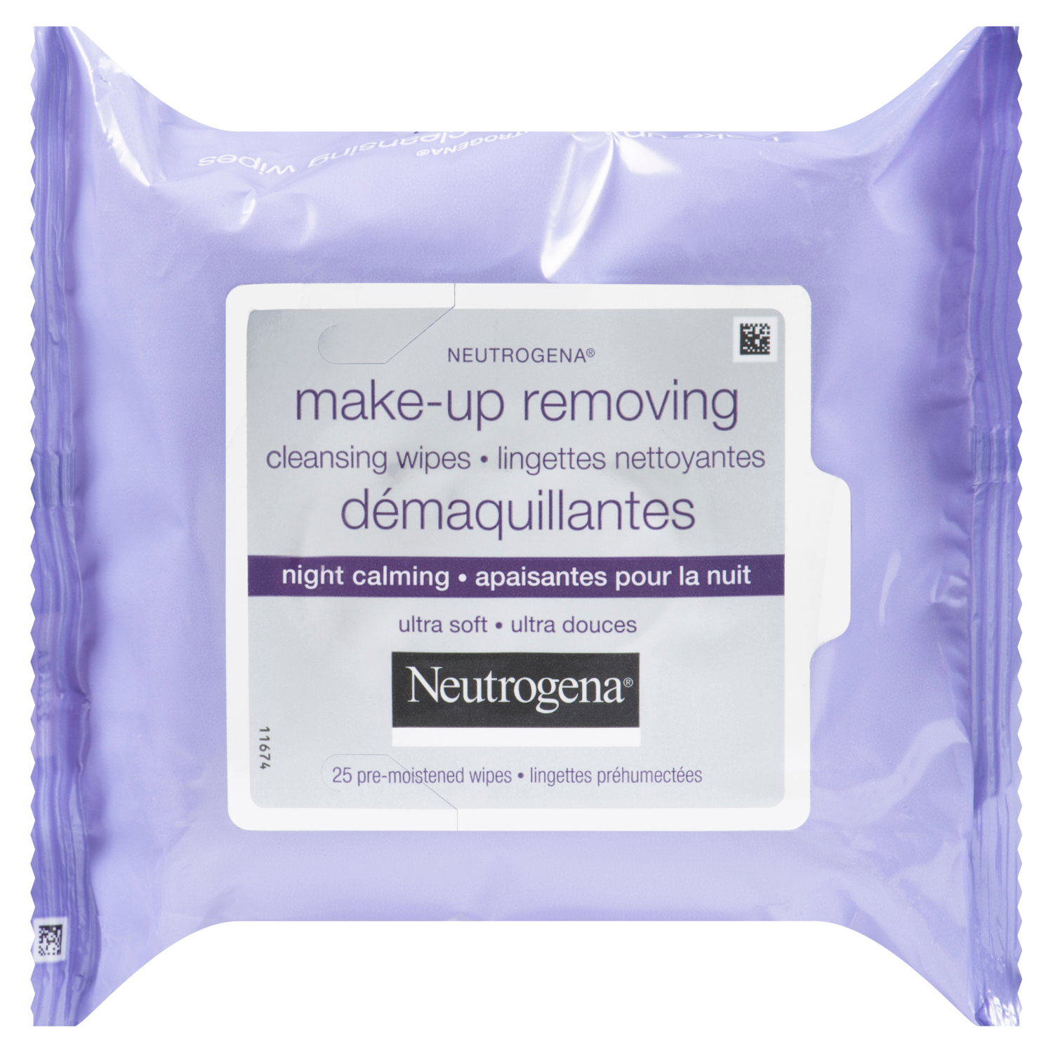 Neutrogena Cleansing Wipes MakeUp Removing Night Calming, 25 Pre