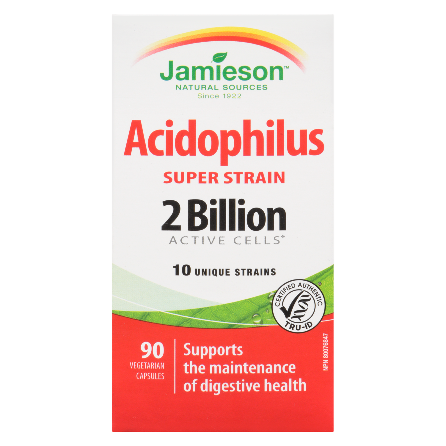 Jamieson Acidophilus Super Strain, 90 Vegetarian Capsules WeShine.ca