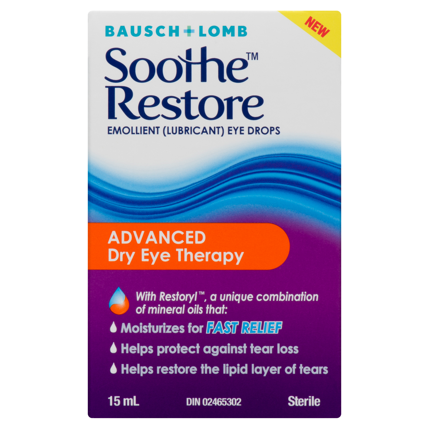 Bausch Lomb Soothe Restore Emollient Lubricant Eye Drops Advanced 