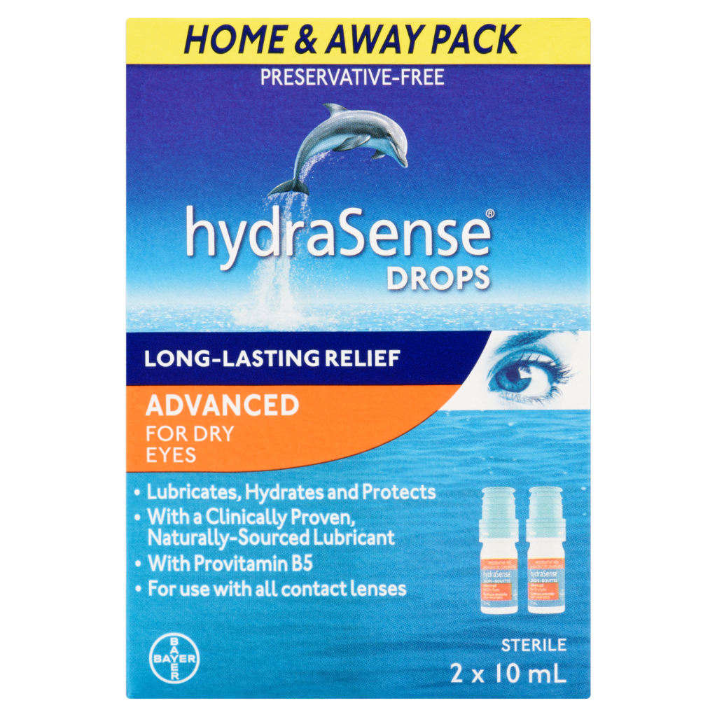 HydraSense Drops Advanced for Dry Eyes, 2 x 10 ml WeShine.ca Health