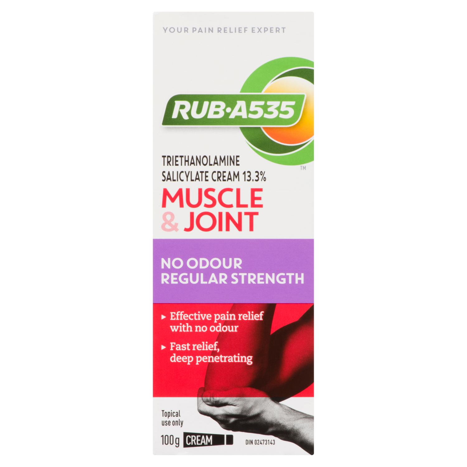 Rub A535 Muscle & Joint Cream No Odour Regular Strength, 100 g