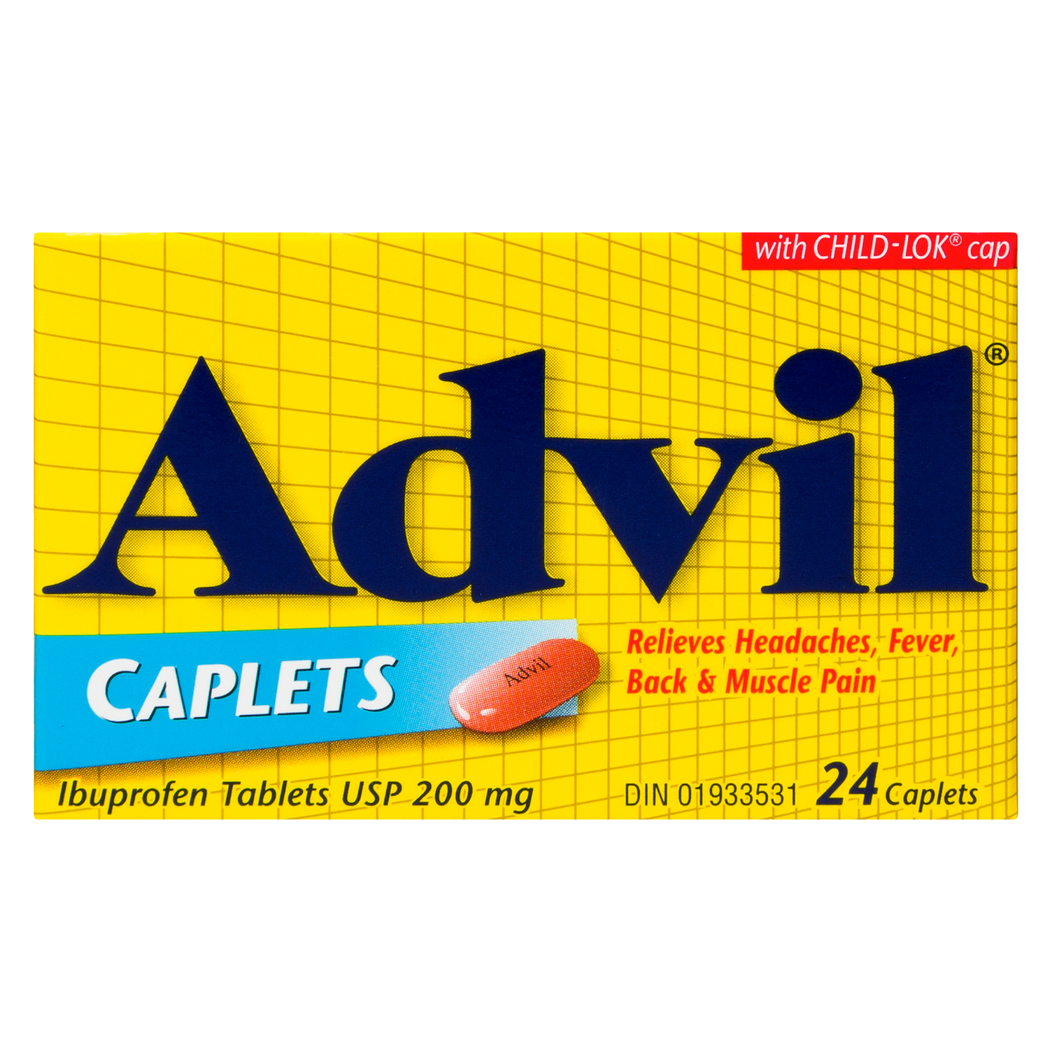 Advil Ibuprofen Tablets USP 200 mg, 24 Caplets WeShine.ca Health & Beauty Personal Care