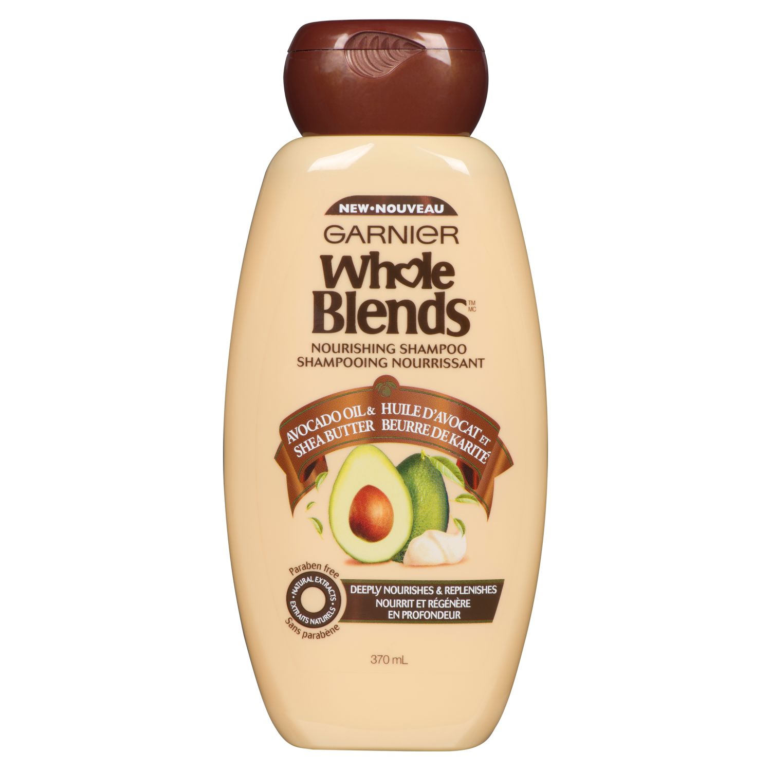 Garnier Whole Blends Nourishing Avocado Oil & Shea Butter Shampoo, 370 ml WeShine.ca Health